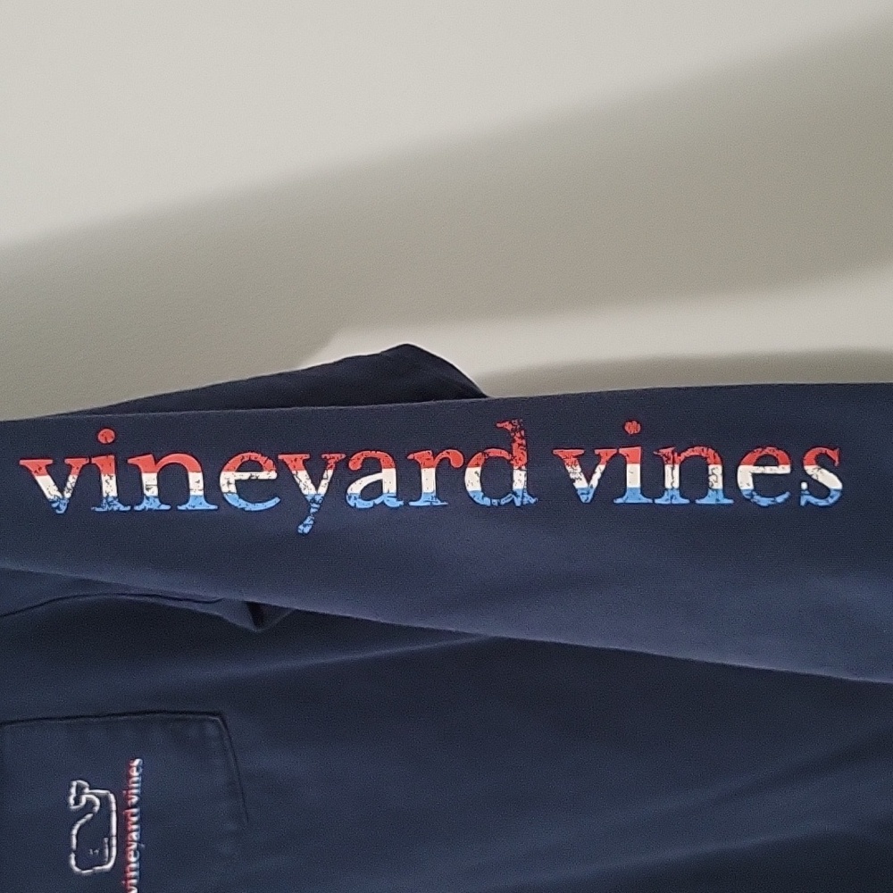 Vineyard Vines Navy Long Sleeve Tee, Size X-Large - Picture 3 of 6